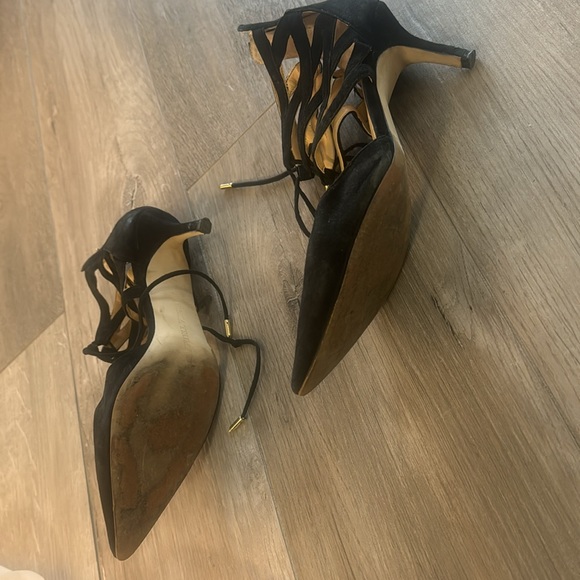 Black suede size 10 Ivanka Trump low heel comfortable shoes - Picture 9 of 9